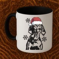 Funny Vizsla Christmas Santa Hat Xmas Mom Dad Gift Coffee Mug thumb 2