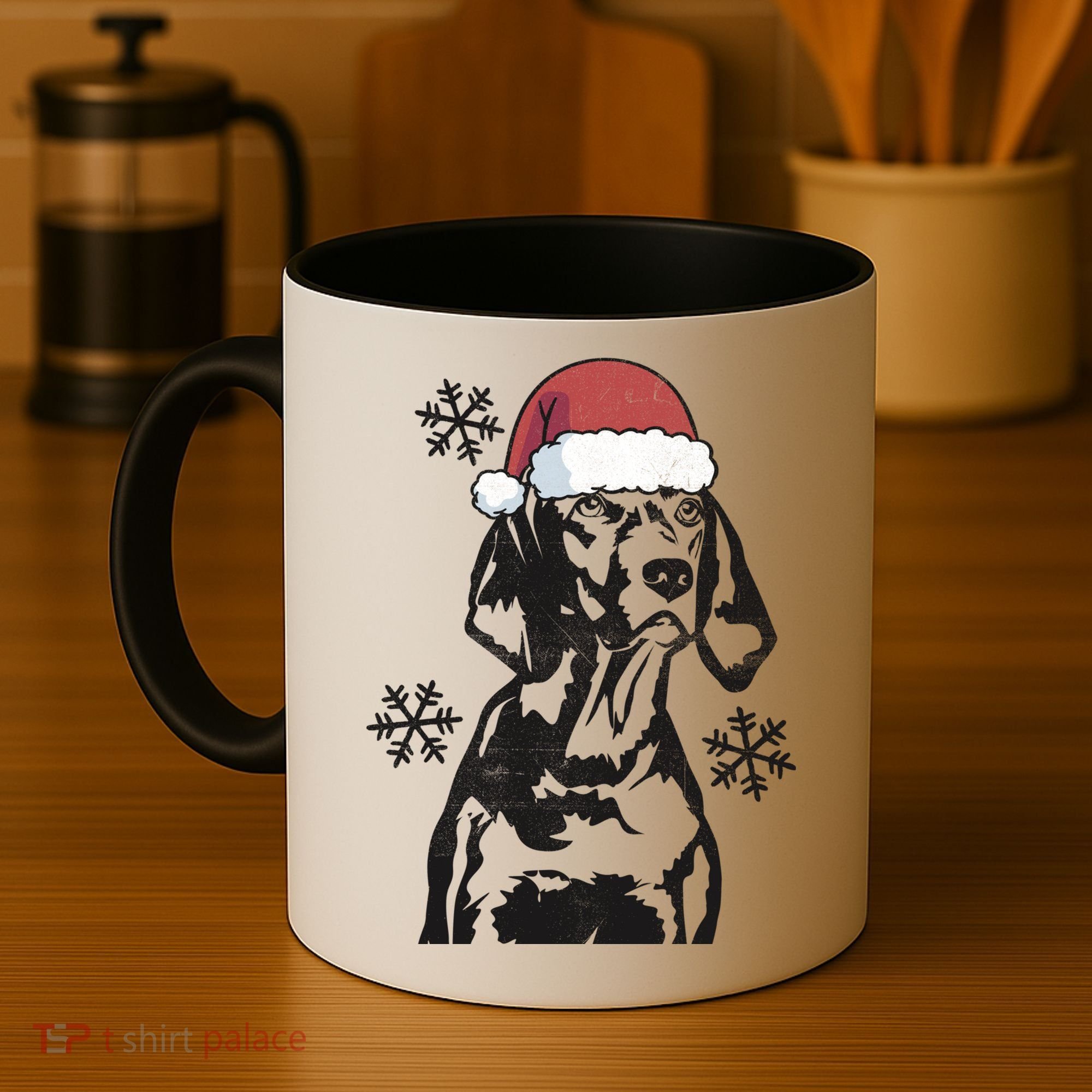 Funny Vizsla Christmas Santa Hat Xmas Mom Dad Gift Coffee Mug