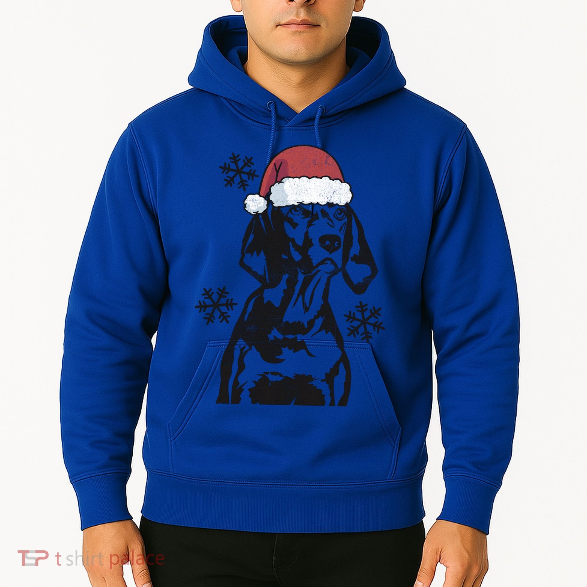 Funny Vizsla Christmas Santa Hat Xmas Mom Dad Gift Hoodie