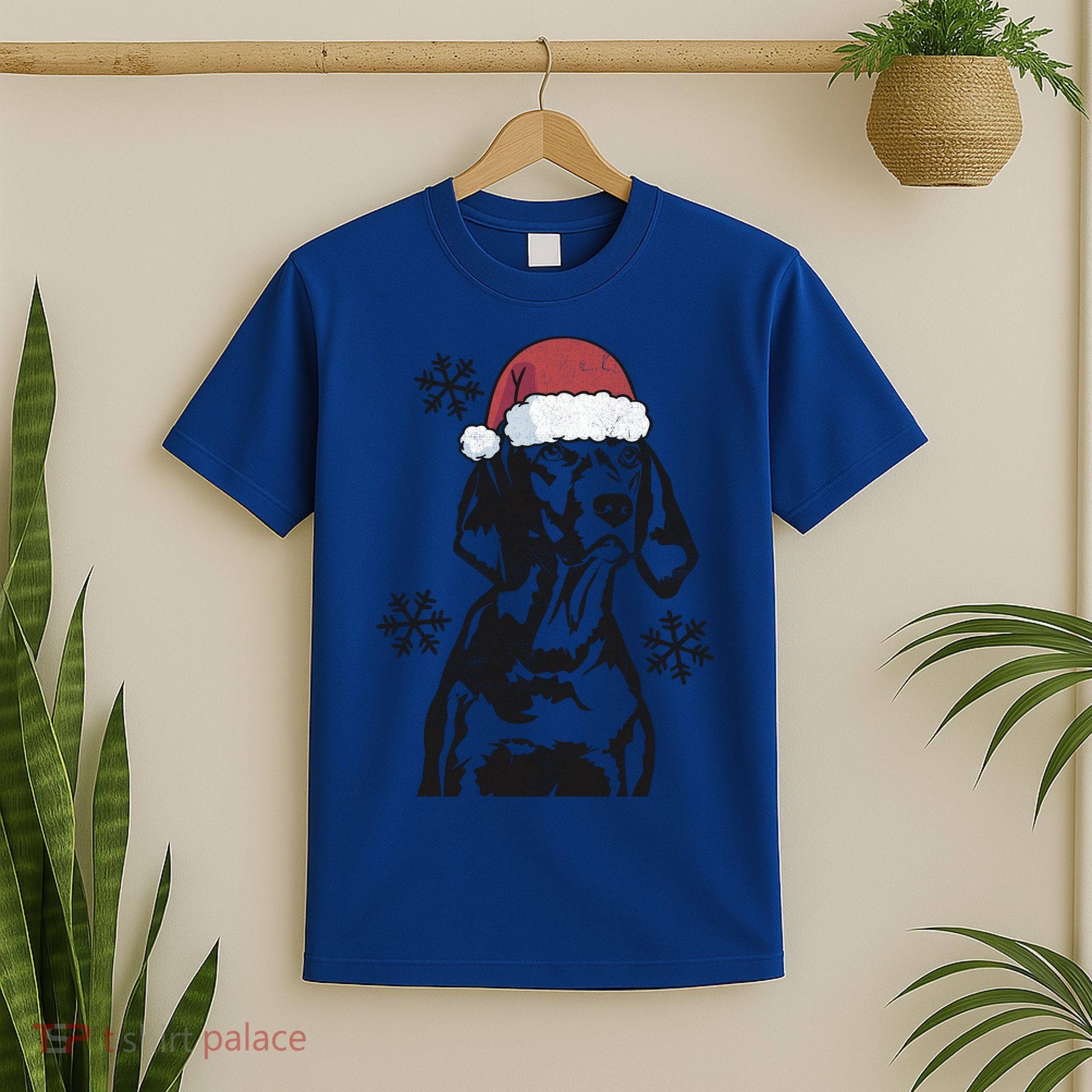 Funny Vizsla Christmas Santa Hat Xmas Mom Dad Gift T-Shirt