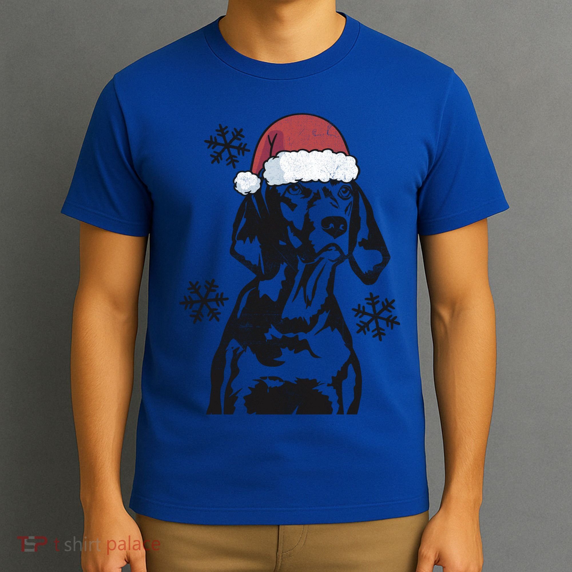 Funny Vizsla Christmas Santa Hat Xmas Mom Dad Gift T-Shirt