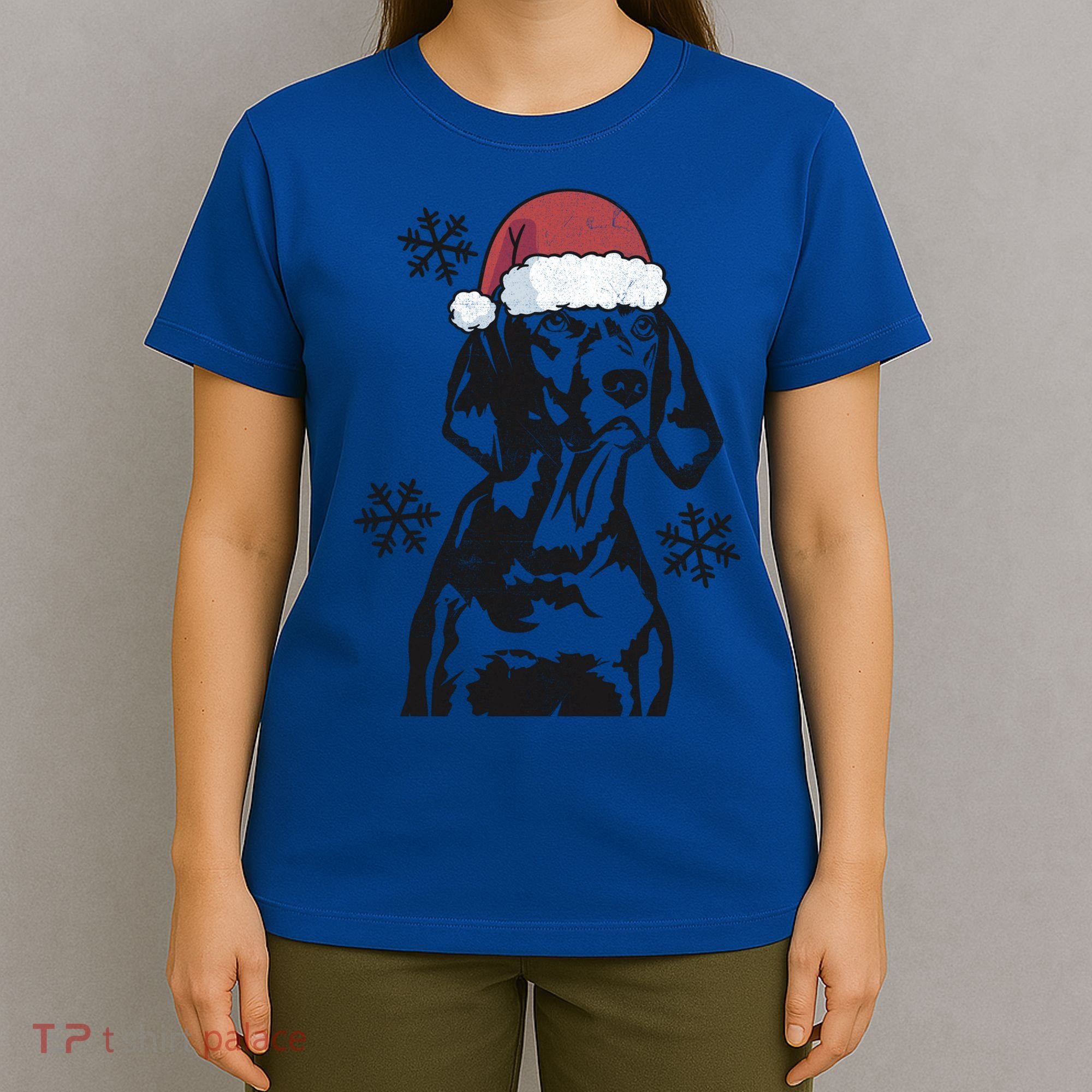 Funny Vizsla Christmas Santa Hat Xmas Mom Dad Gift T-Shirt