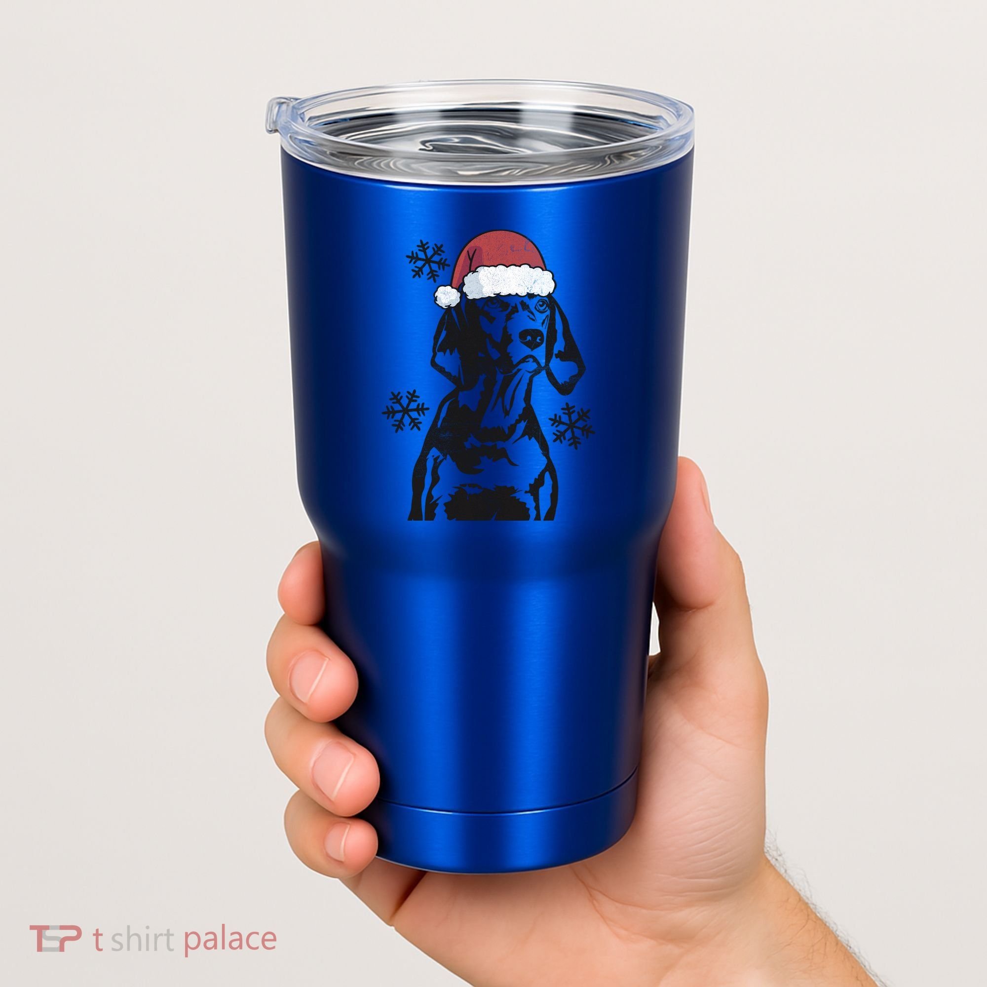 Funny Vizsla Christmas Santa Hat Xmas Mom Dad Gift Tumbler
