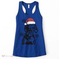 Funny Vizsla Christmas Santa Hat Xmas Mom Dad Gift Women's Tank Top thumb 0