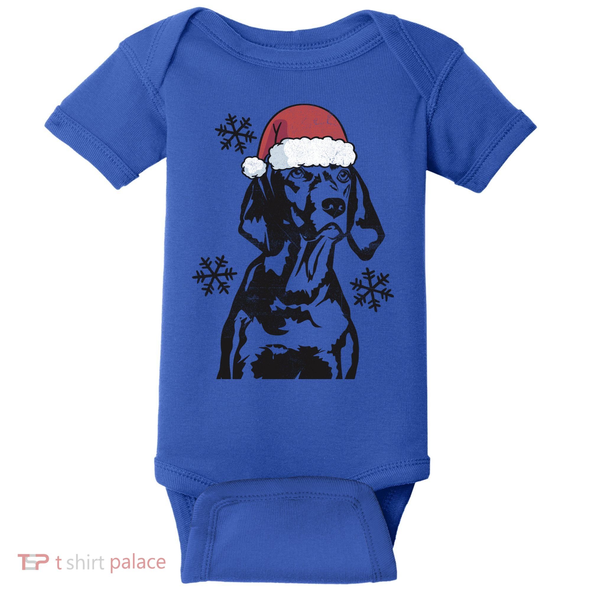 Funny Vizsla Christmas Santa Hat Xmas Mom Dad Gift Baby Bodysuit