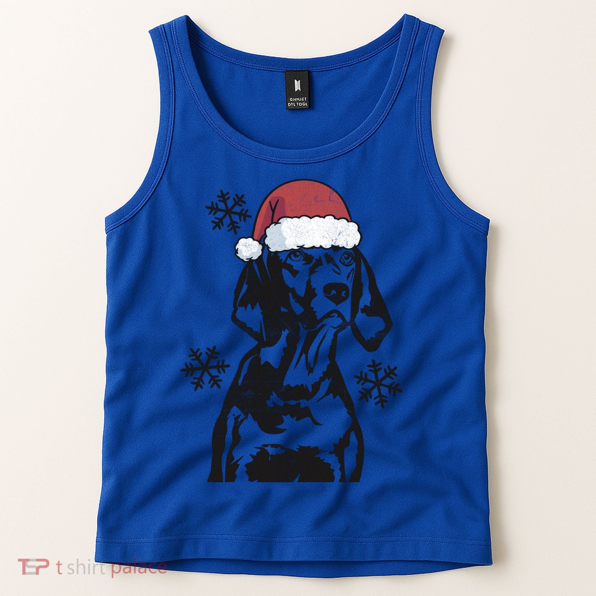 Funny Vizsla Christmas Santa Hat Xmas Mom Dad Gift Tank Top