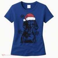 Funny Vizsla Christmas Santa Hat Xmas Mom Dad Gift Women's T-Shirt thumb 0