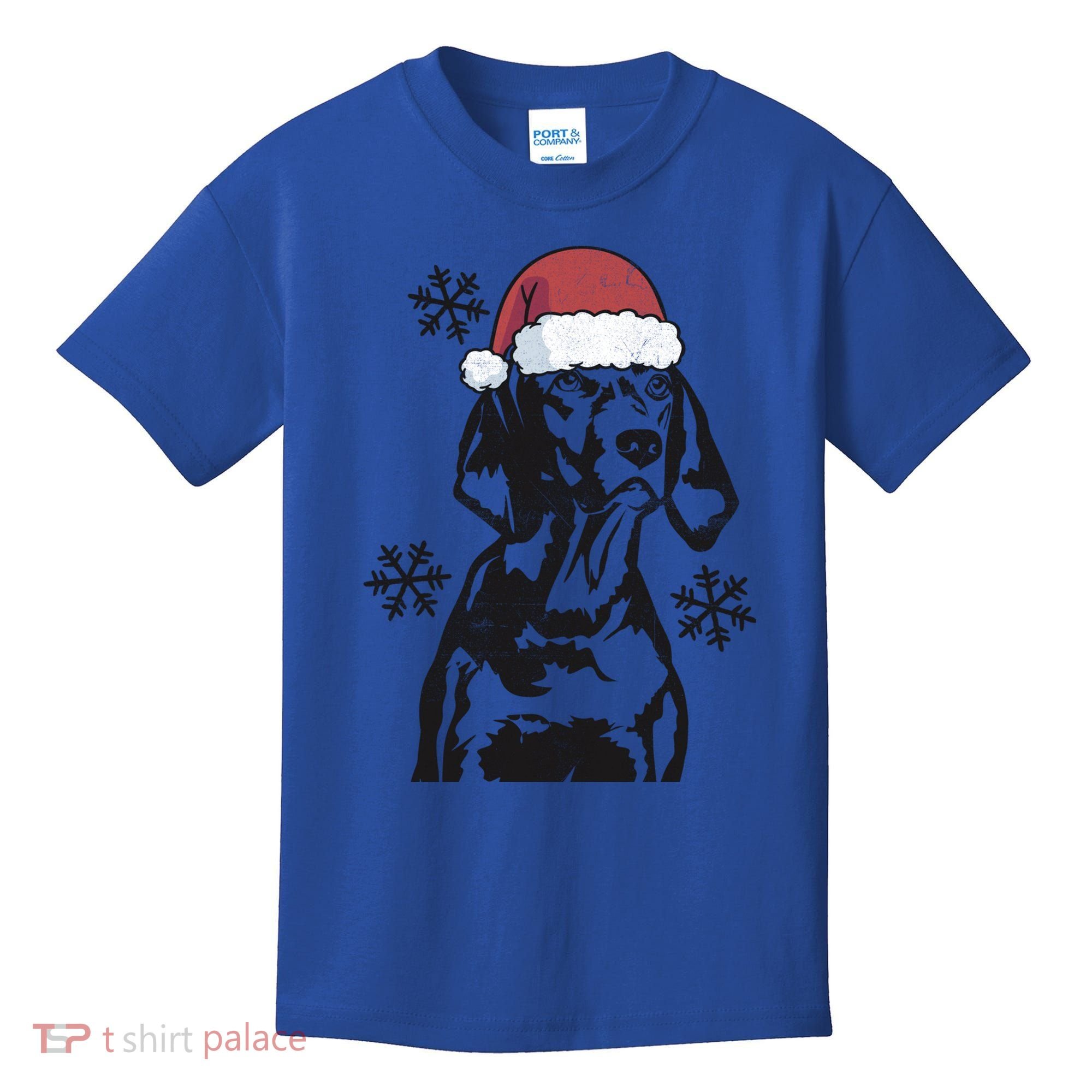 Funny Vizsla Christmas Santa Hat Xmas Mom Dad Gift Kids T-Shirt