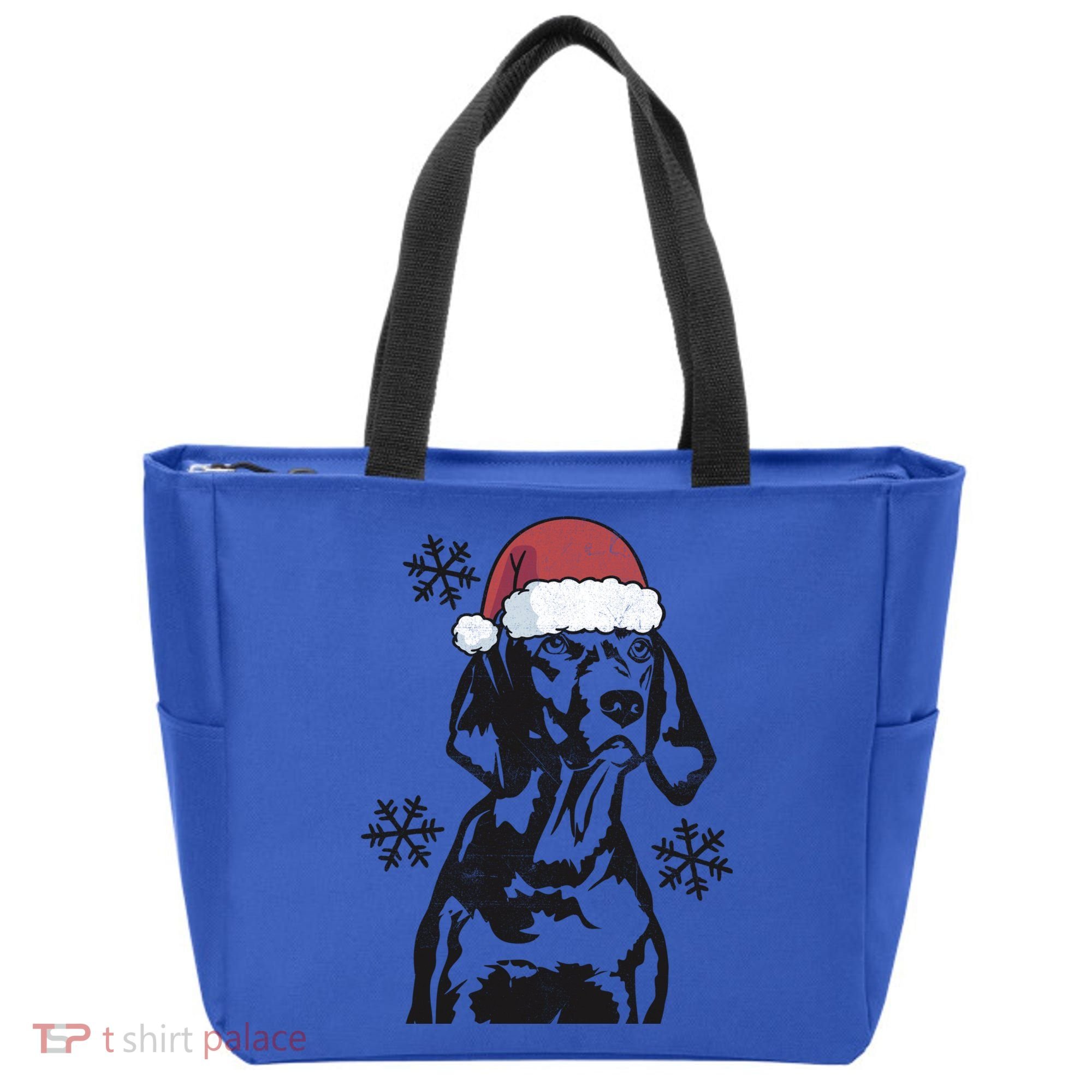 Funny Vizsla Christmas Santa Hat Xmas Mom Dad Gift Tote Bag