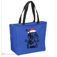 Funny Vizsla Christmas Santa Hat Xmas Mom Dad Gift Tote Bag thumb 2