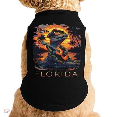 Florida Vacation Cute Alligator Doggie Tank