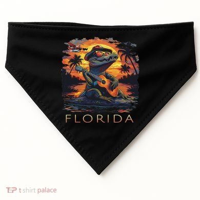 Florida Vacation Cute Alligator USA-Made Doggie Bandana