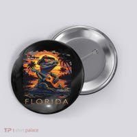 Florida Vacation Cute Alligator Button thumb 0