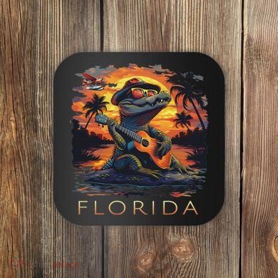 Florida Vacation Cute Alligator Coaster