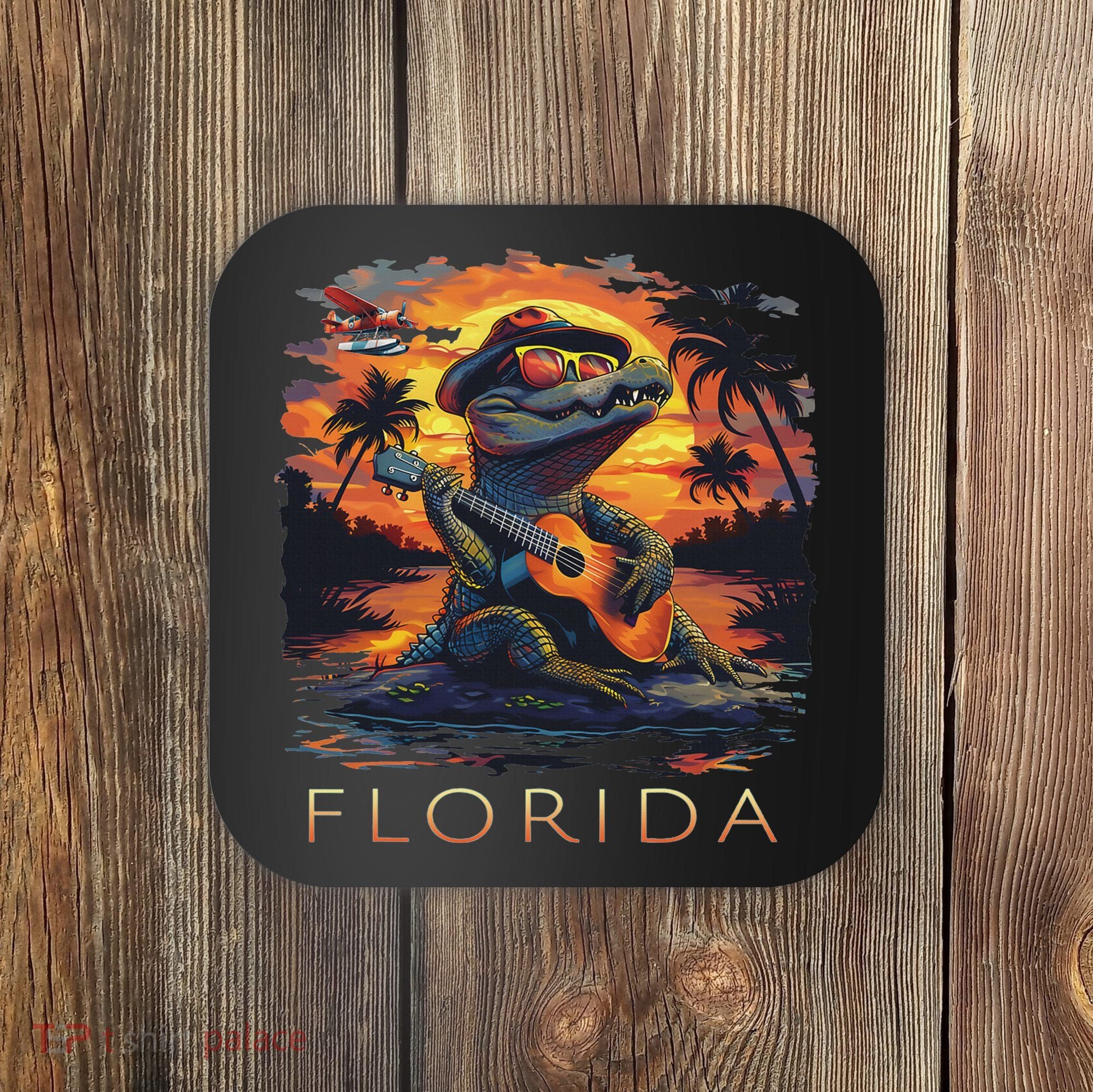 Florida Vacation Cute Alligator Coaster