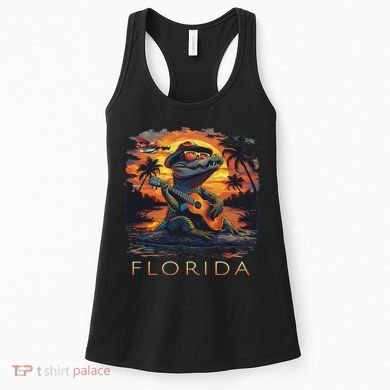 Florida Vacation Cute Alligator Women's Tank Top