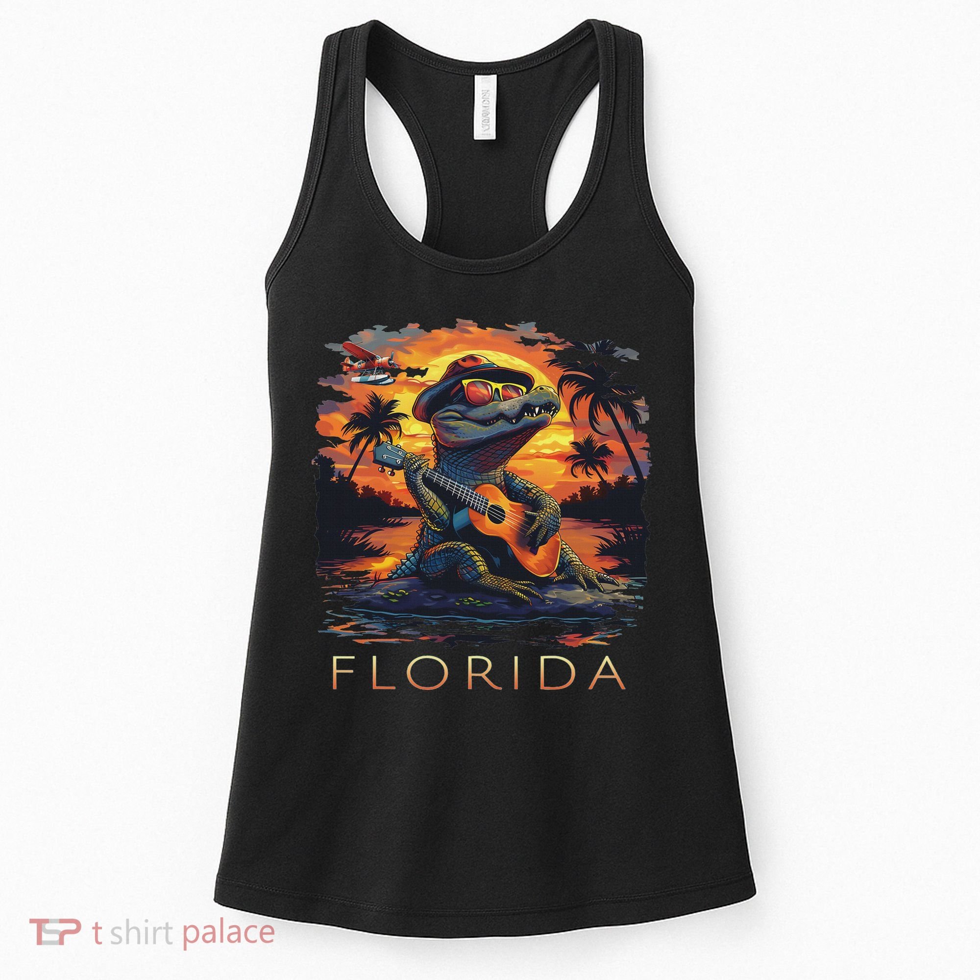 Florida Vacation Cute Alligator Women's Tank Top