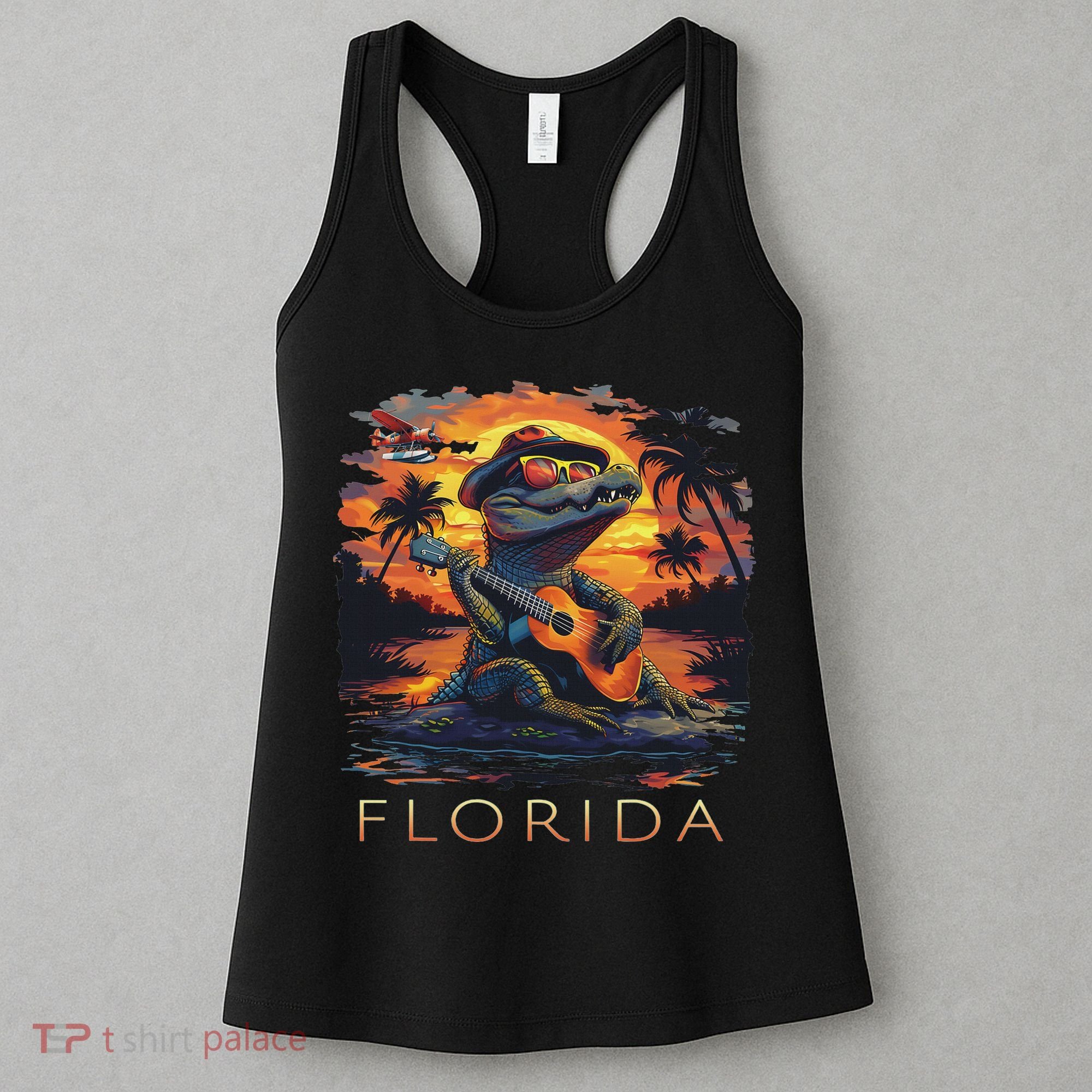 Florida Vacation Cute Alligator Women's Tank Top