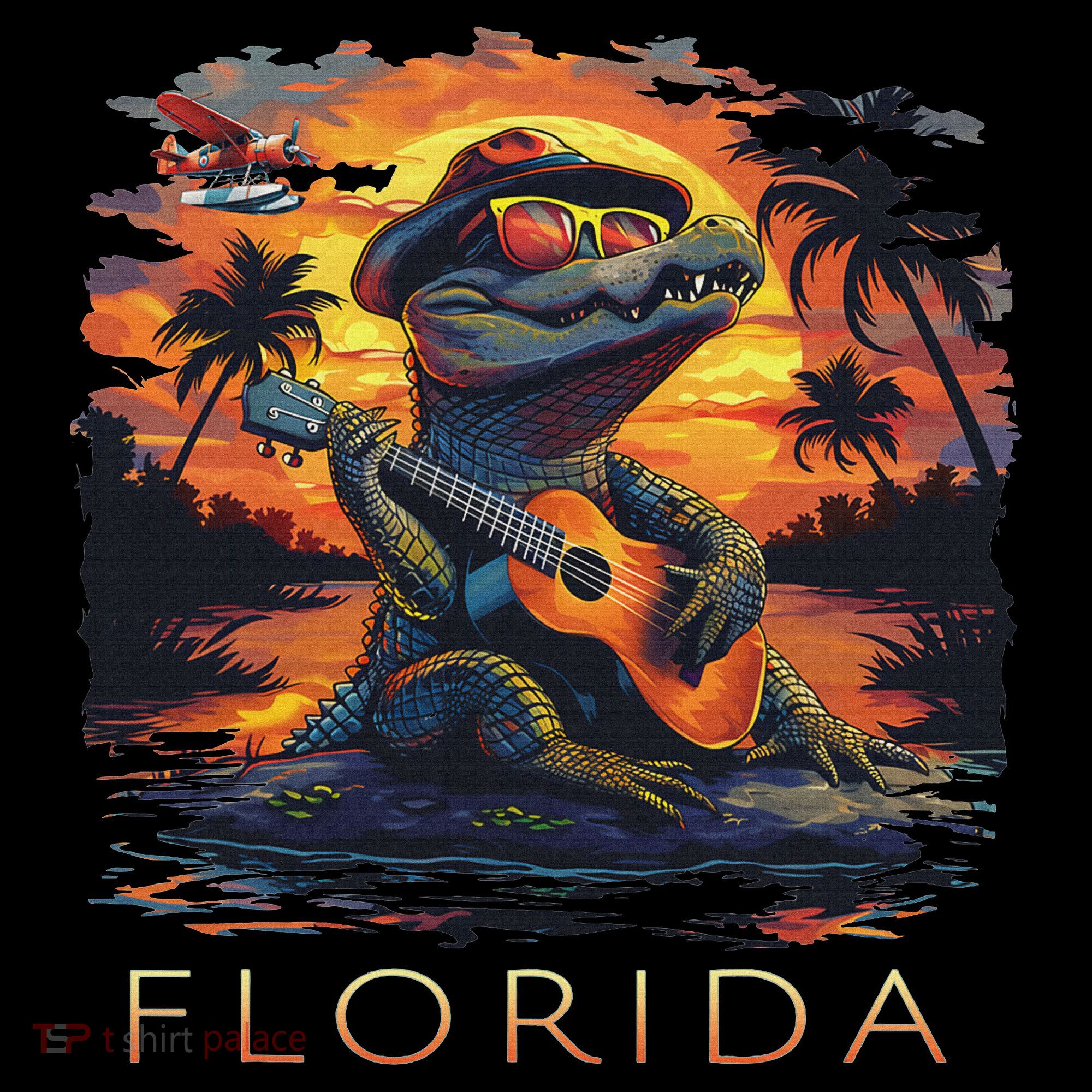 Florida Vacation Cute Alligator Toddler Hoodie
