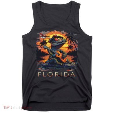 Florida Vacation Cute Alligator Tank Top