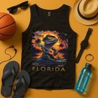 Florida Vacation Cute Alligator Tank Top thumb 4