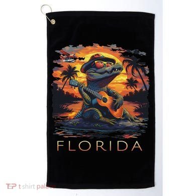 Florida Vacation Cute Alligator Golf Towel