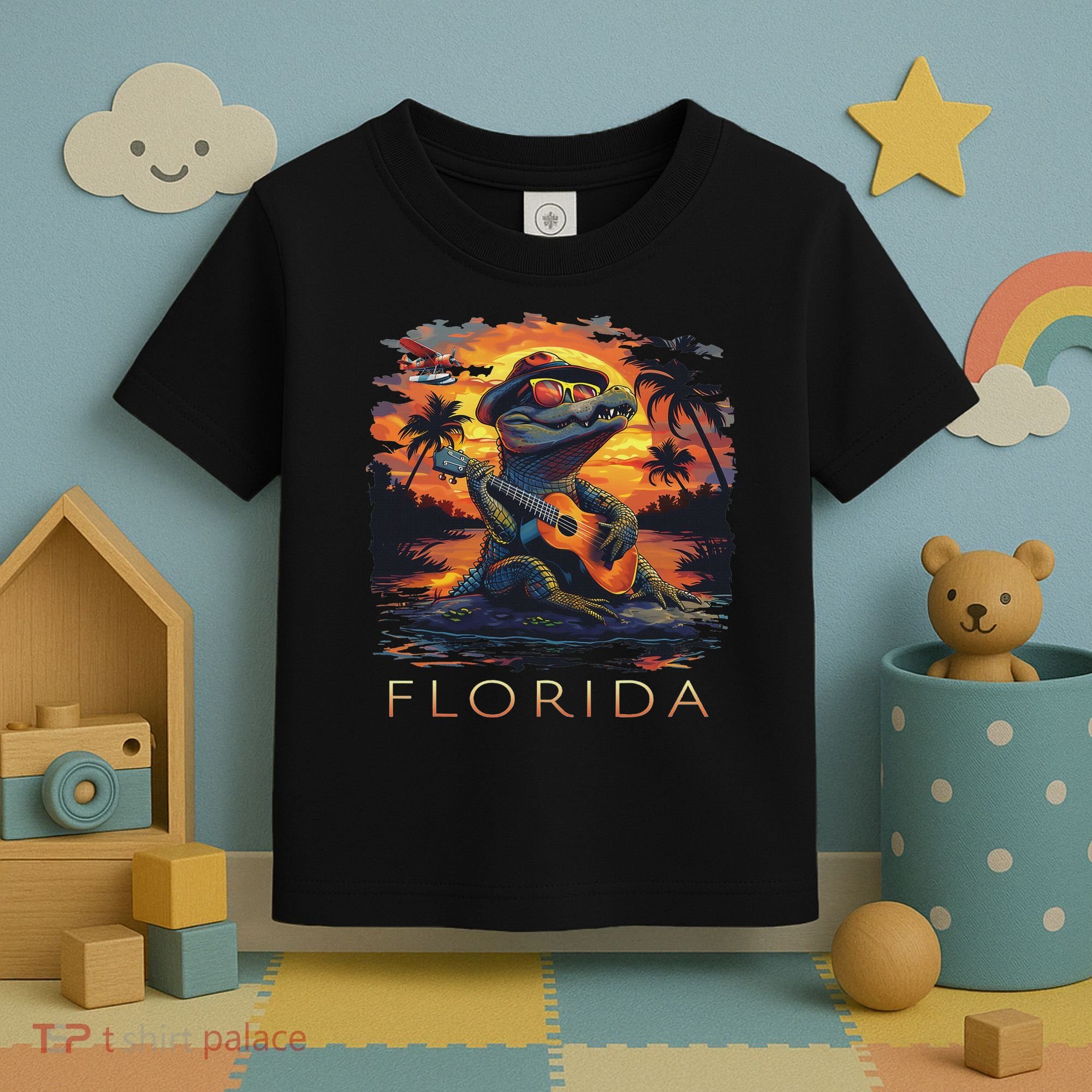 Florida Vacation Cute Alligator Toddler T-Shirt