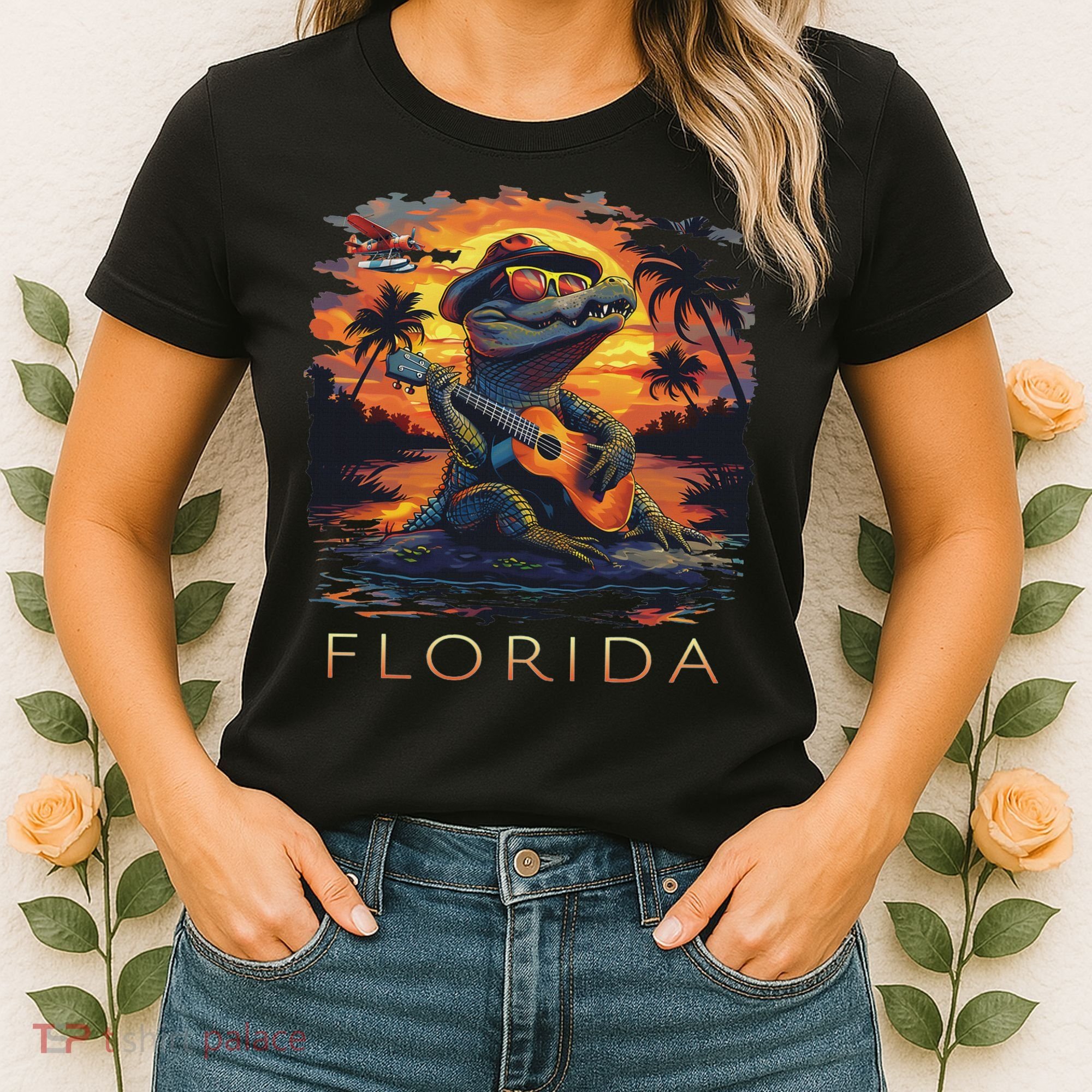Florida Vacation Cute Alligator Women's T-Shirt