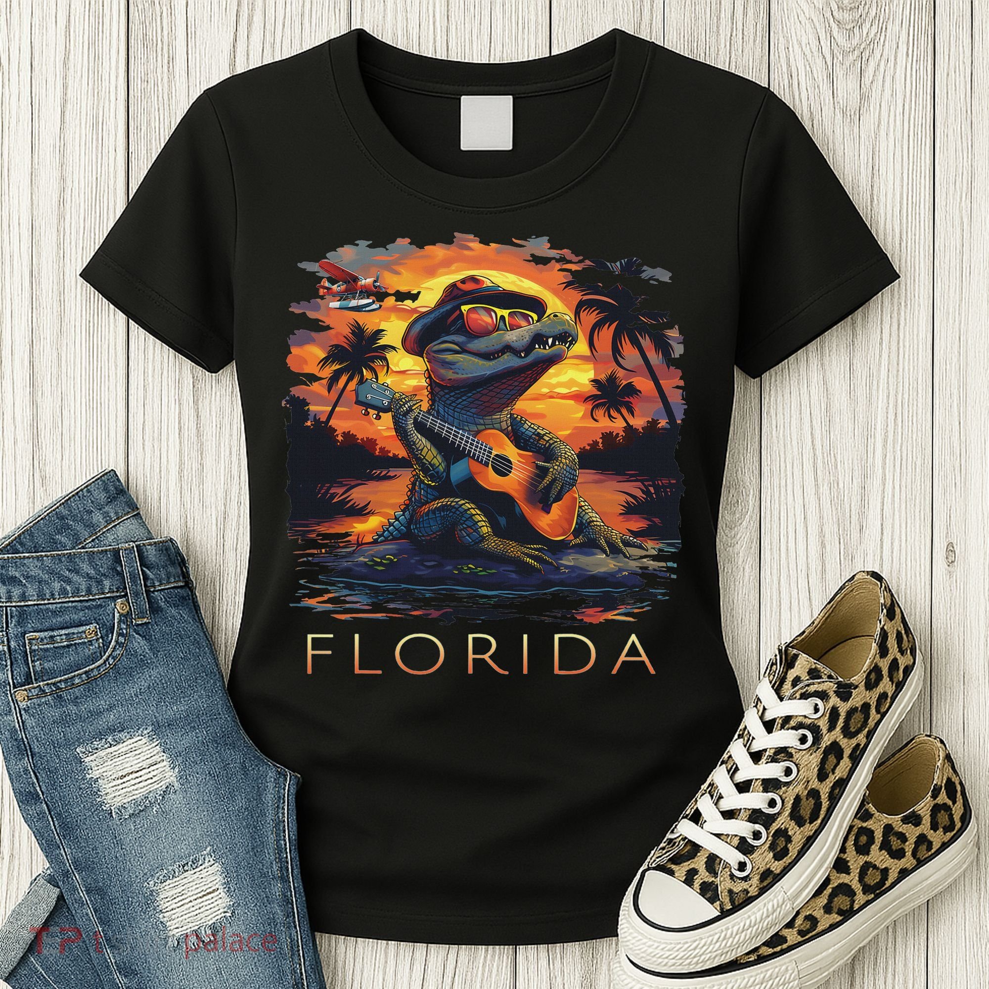 Florida Vacation Cute Alligator Women's T-Shirt
