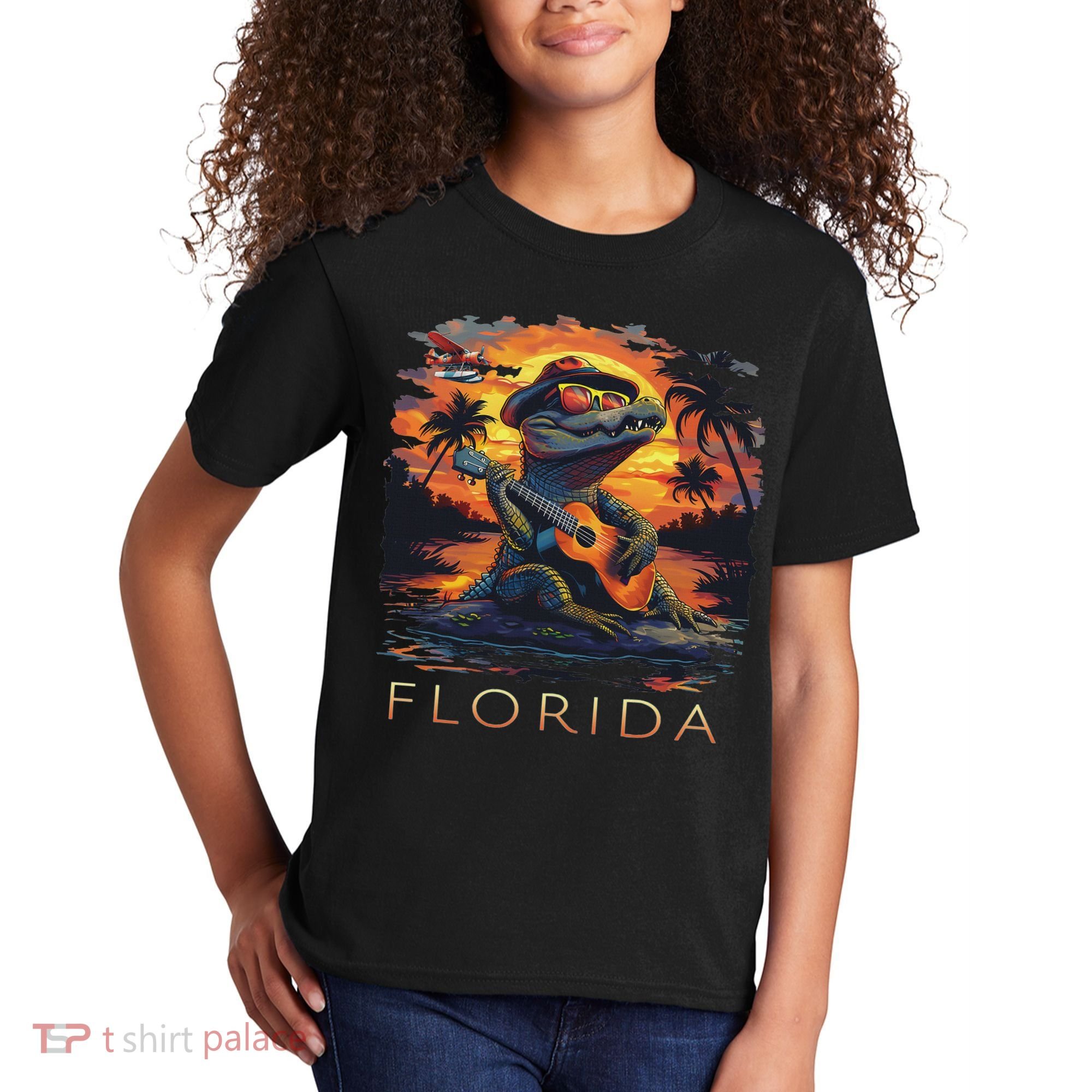 Florida Vacation Cute Alligator Kids T-Shirt