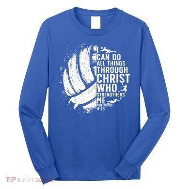 Funny Volleyball Christian Design Long Sleeve Shirt