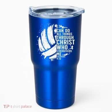 Funny Volleyball Christian Design Tumbler