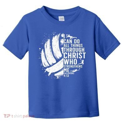 Funny Volleyball Christian Design Toddler T-Shirt