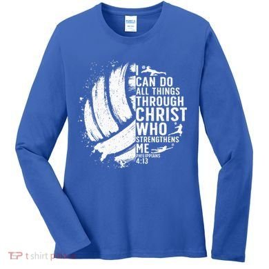 Funny Volleyball Christian Design Women's Long Sleeve Shirt