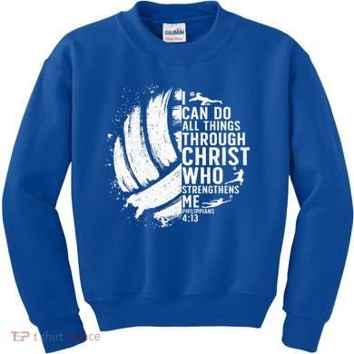 Funny Volleyball Christian Design Kids Sweatshirt