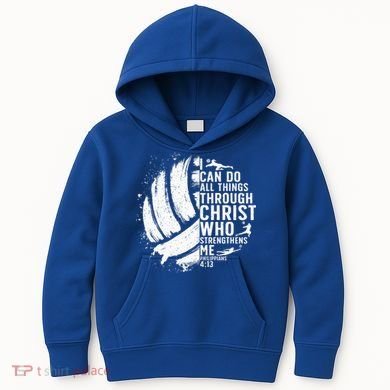 Funny Volleyball Christian Design Kids Hoodie