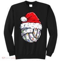 Funny Volleyball Christmas Santa Hat Gift Sweatshirt thumb 0