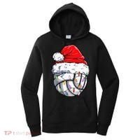 Funny Volleyball Christmas Santa Hat Gift Women's Hoodie thumb 0