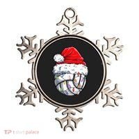 Funny Volleyball Christmas Santa Hat Gift Ornament thumb 0