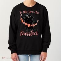 Funny Valentine Cat To Me You Are Purrfect Women's Sweatshirt thumb 0