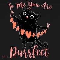 Funny Valentine Cat To Me You Are Purrfect Apron thumb 3