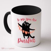 Funny Valentine Cat To Me You Are Purrfect Coffee Mug thumb 0