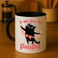 Funny Valentine Cat To Me You Are Purrfect Coffee Mug thumb 4