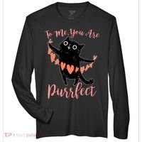 Funny Valentine Cat To Me You Are Purrfect Zone Performance Long-Sleeve T-Shirt thumb 0