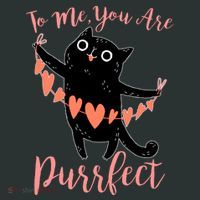Funny Valentine Cat To Me You Are Purrfect Sweatshirt thumb 2