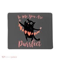 Funny Valentine Cat To Me You Are Purrfect Mousepad thumb 0