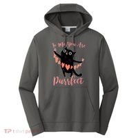 Funny Valentine Cat To Me You Are Purrfect Performance Fleece Hoodie thumb 0