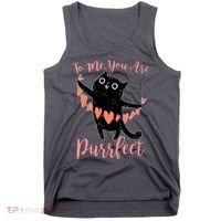 Funny Valentine Cat To Me You Are Purrfect Tank Top thumb 0