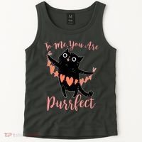 Funny Valentine Cat To Me You Are Purrfect Tank Top thumb 2