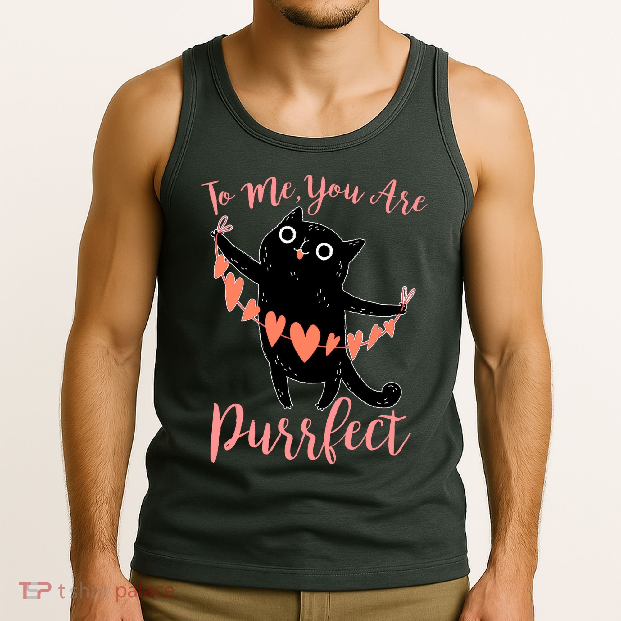 Funny Valentine Cat To Me You Are Purrfect Tank Top